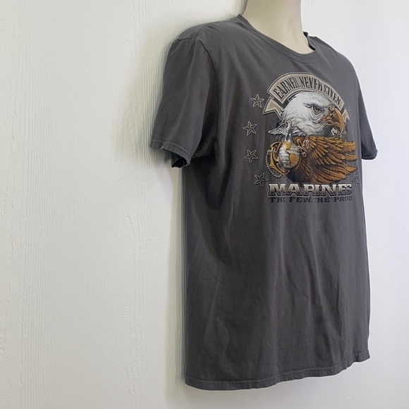 Harley Davidson - Vintage Earned Never Given Marines Dothan Alabama Shirt Size L - Picture 5 of 12